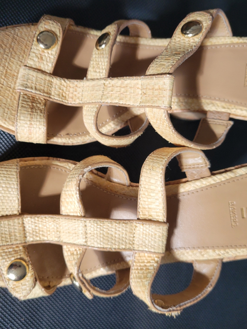 Bakers Woven Strappy Sandals in Light Tan